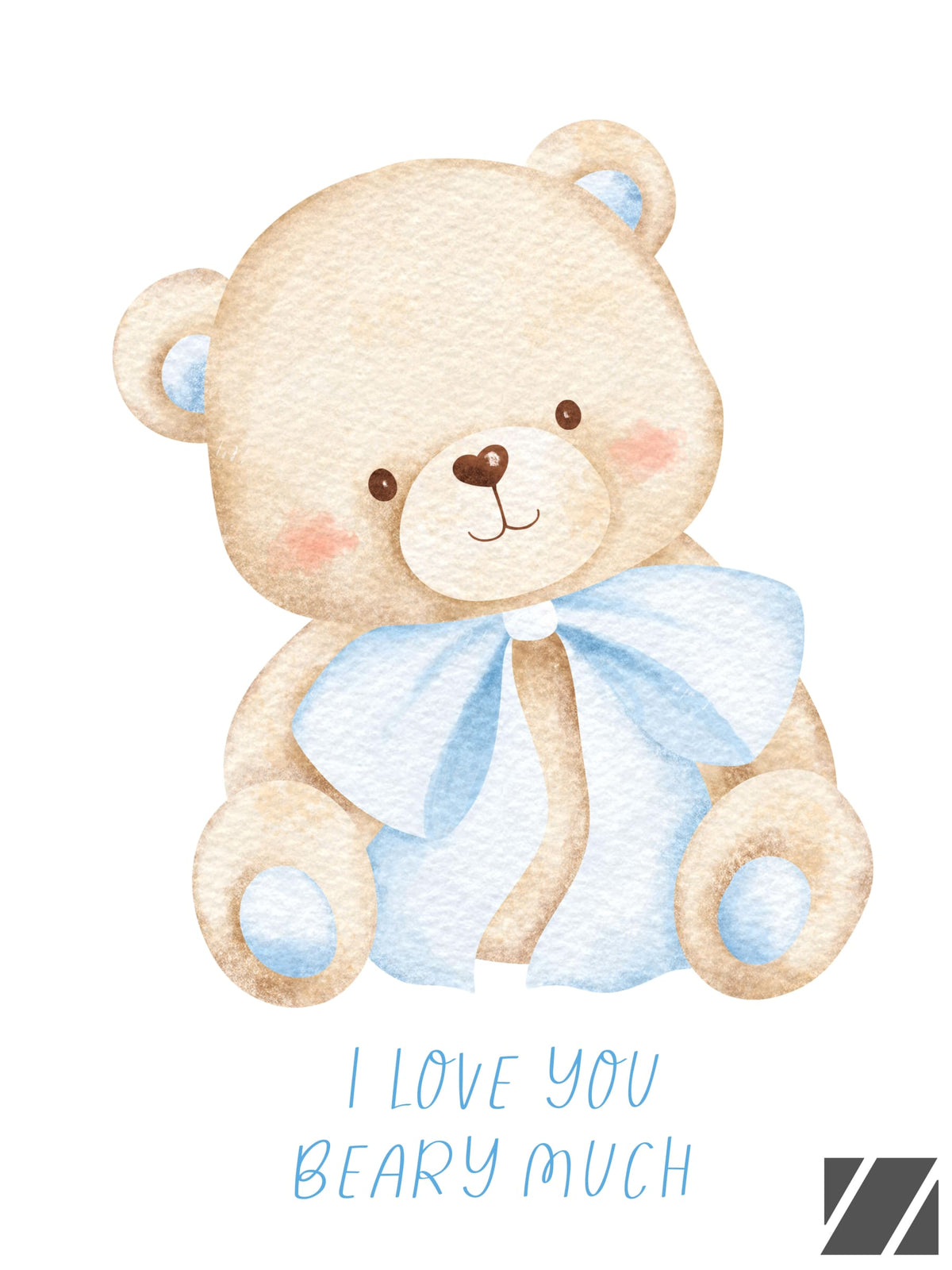 I Love You Beary Much Blue
