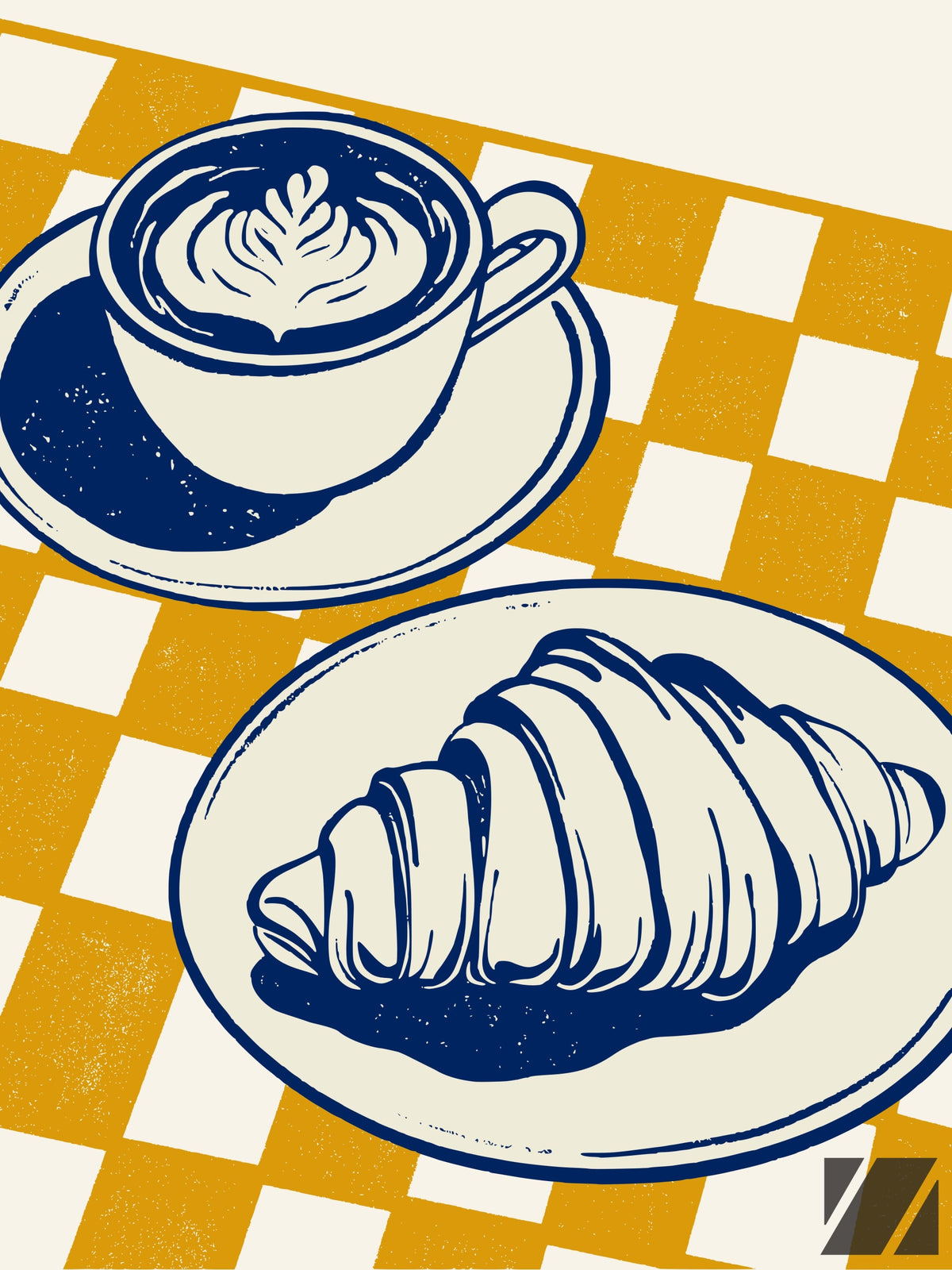 Latte and Croissant