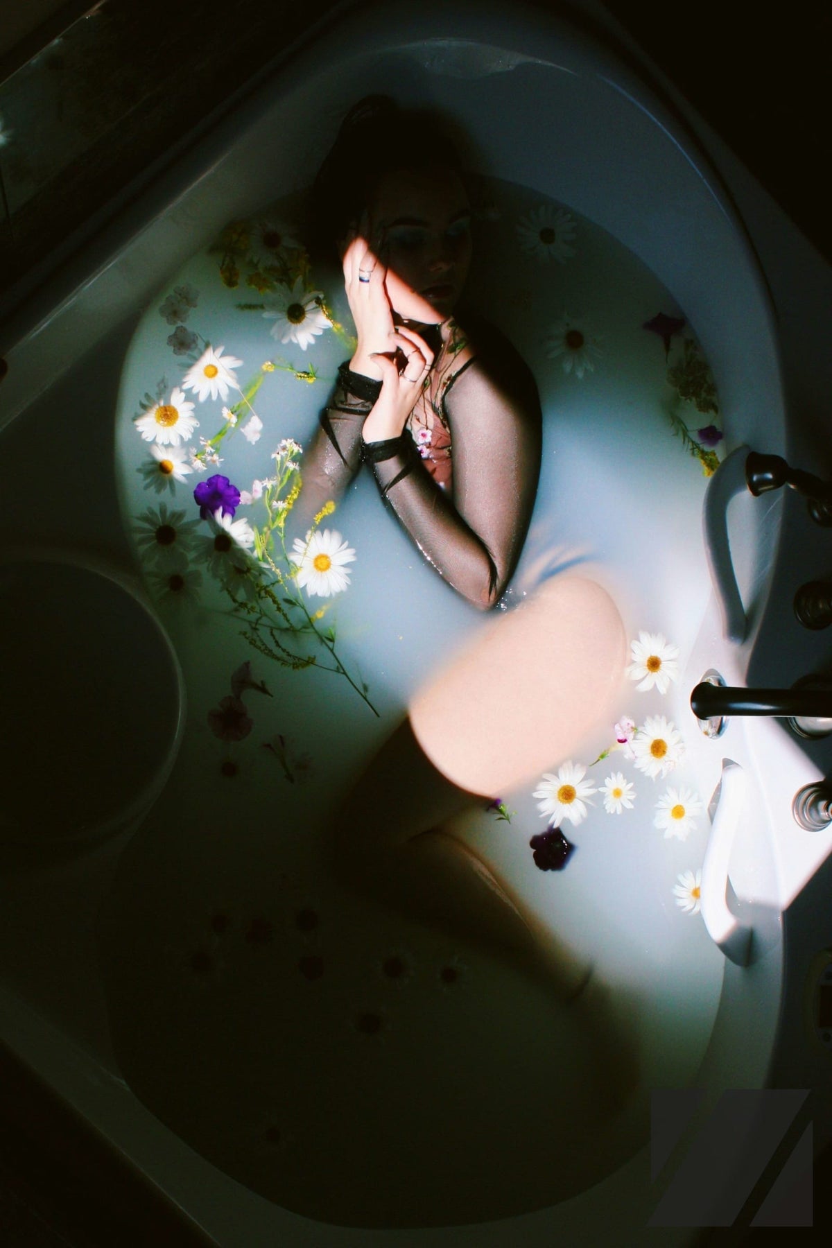 Vintage Flower Bath Art