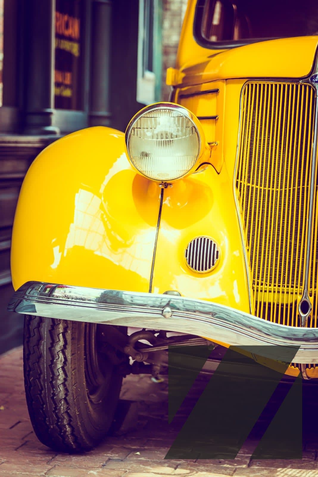 Vintage Yellow Car